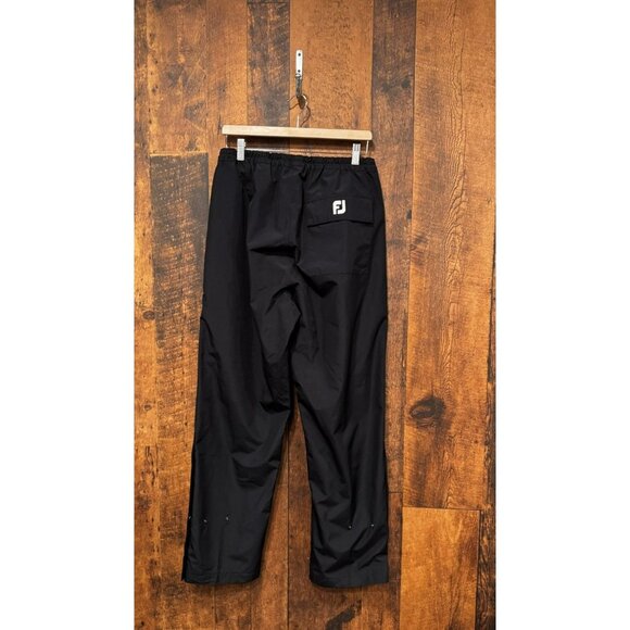 FJ DRYJOYS Black Waterproof Elastic Waist Golf Pants Men's Size Med EUC - Picture 2 of 6